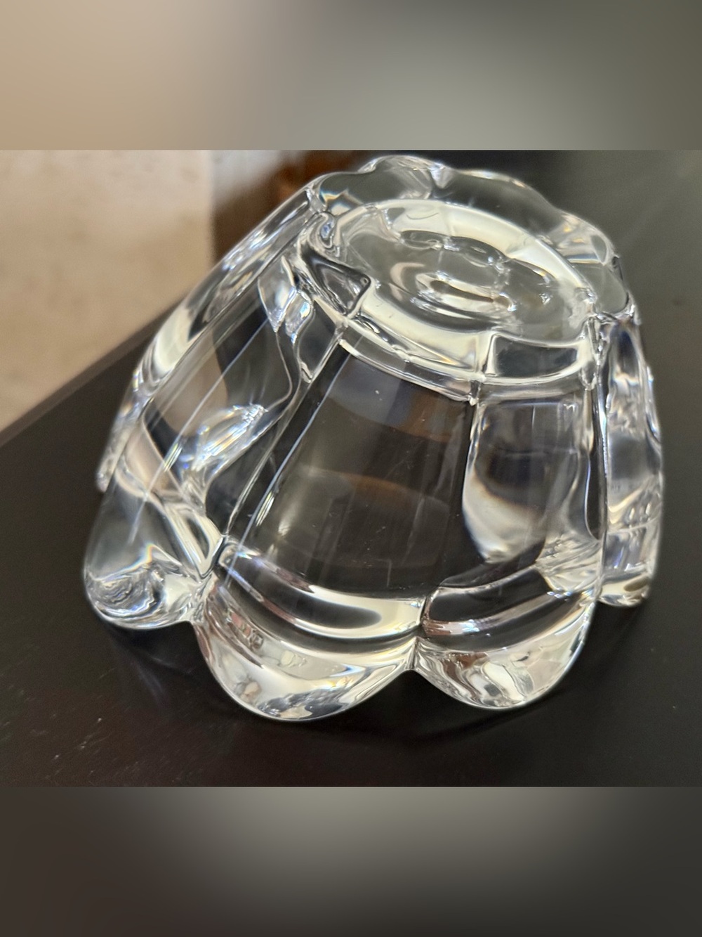 SAN MARCO ROCK CRYSTAL TEA-LIGHT CANDLE HOLDER CRYSTAL & LIGHT BY CALP - Picture 4 of 15